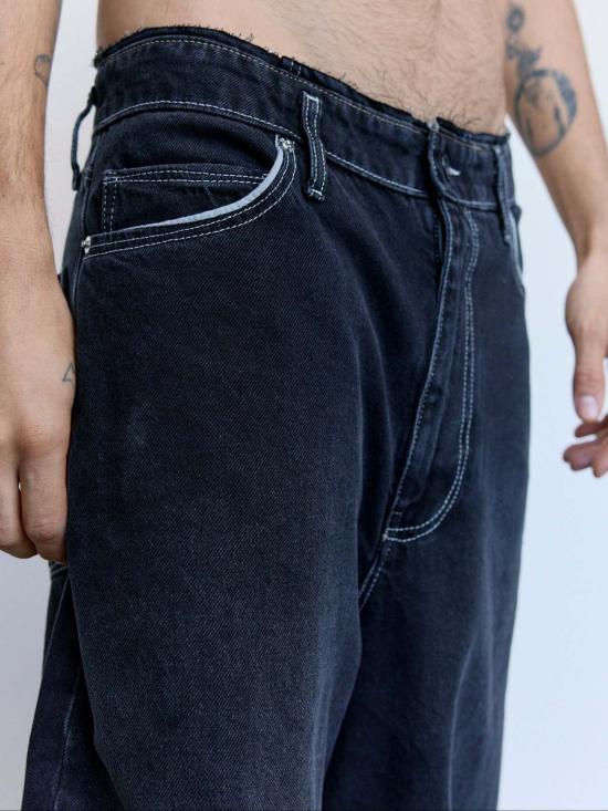  카미엘 포트젠스 데님 팬츠 카미엘 포젠스 블랙 워시드  워블리 진 - CAMIEL FORTGENS