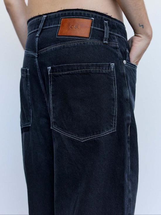  카미엘 포트젠스 데님 팬츠 카미엘 포젠스 블랙 워시드  워블리 진 - CAMIEL FORTGENS