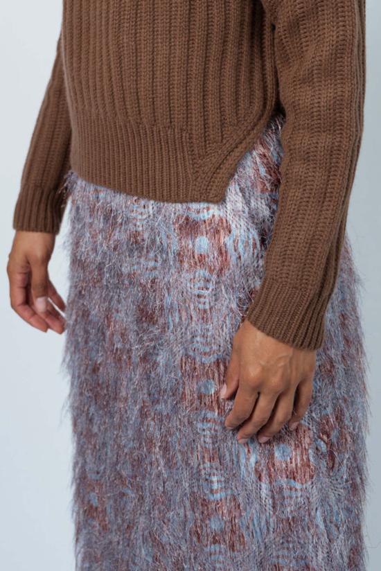  오디 미디 스커트 스커트 노르딕 블루 - ODEEH