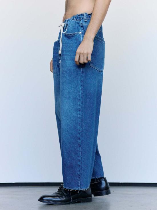  카미엘 포트젠스 데님 팬츠 Camiel Fortgens 블루 워시드  빅 진 - CAMIEL FORTGENS