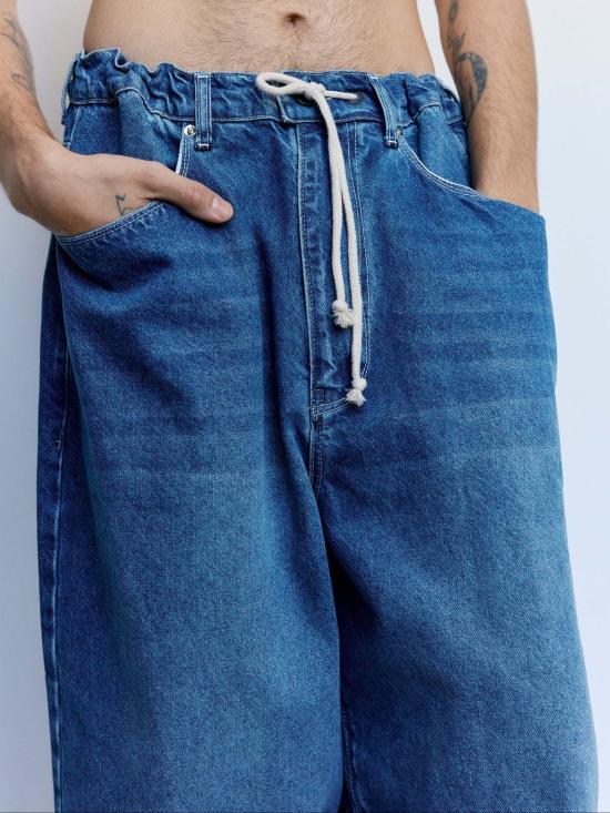  카미엘 포트젠스 데님 팬츠 Camiel Fortgens 블루 워시드  빅 진 - CAMIEL FORTGENS