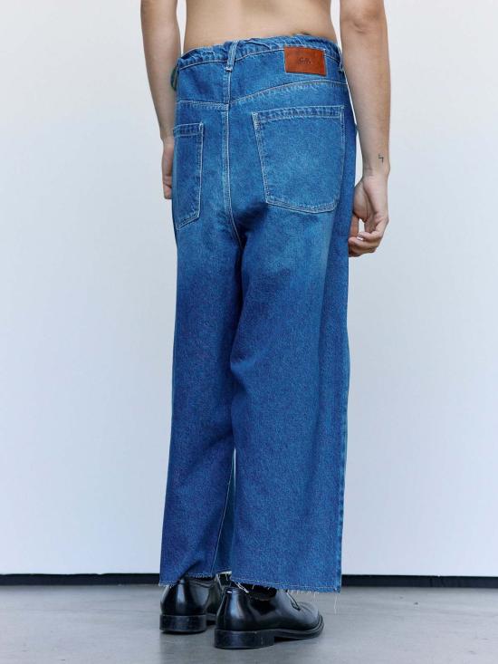  카미엘 포트젠스 데님 팬츠 Camiel Fortgens 블루 워시드  빅 진 - CAMIEL FORTGENS