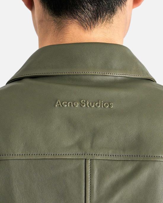  아크네 스튜디오 가죽 자켓 레더 지퍼업 재킷 - ACNE STUDIOS