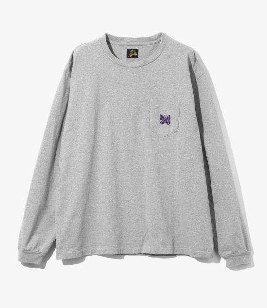  니들스 긴팔 티셔츠 L/S 포켓 티셔츠 코튼 저지