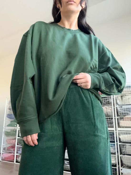  르 본 숍 크롭 팬츠 르 봉샵 코듀로이 아크 팬츠 포레 - Le Bon Shoppe