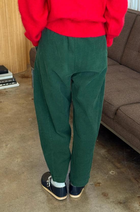  르 본 숍 크롭 팬츠 르 봉샵 코듀로이 아크 팬츠 포레 - Le Bon Shoppe