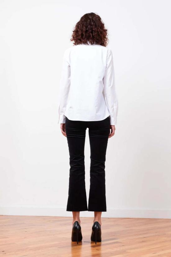  에비뉴 몽테뉴 크롭 팬츠 애비뉴 몽테뉴 레오 파인 코듀로이 팬츠 블랙 - AVENUE MONTAIGNE