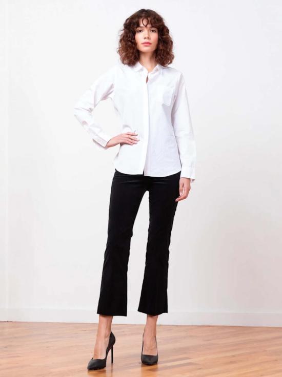  에비뉴 몽테뉴 크롭 팬츠 애비뉴 몽테뉴 레오 파인 코듀로이 팬츠 블랙