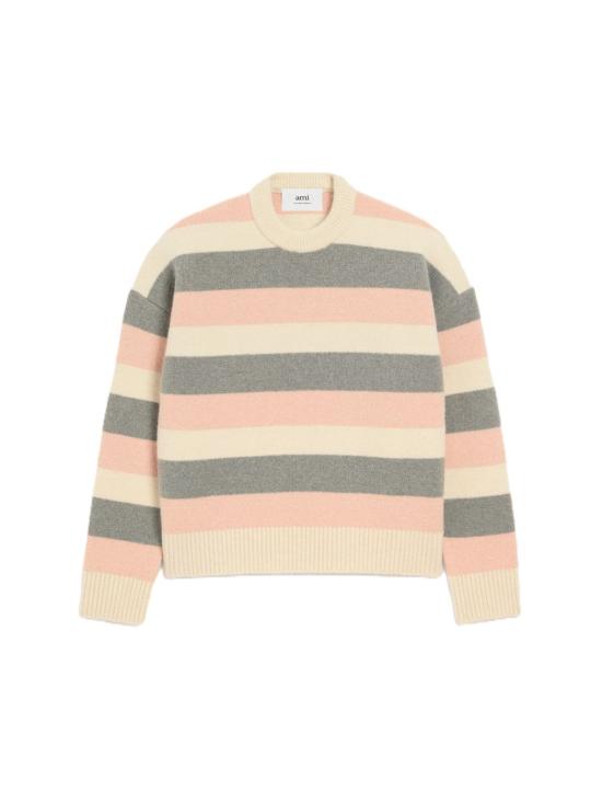 25FW 아미 긴팔 티셔츠 H25UKS841 KN0126GRISPOUDREECRU Multicolor