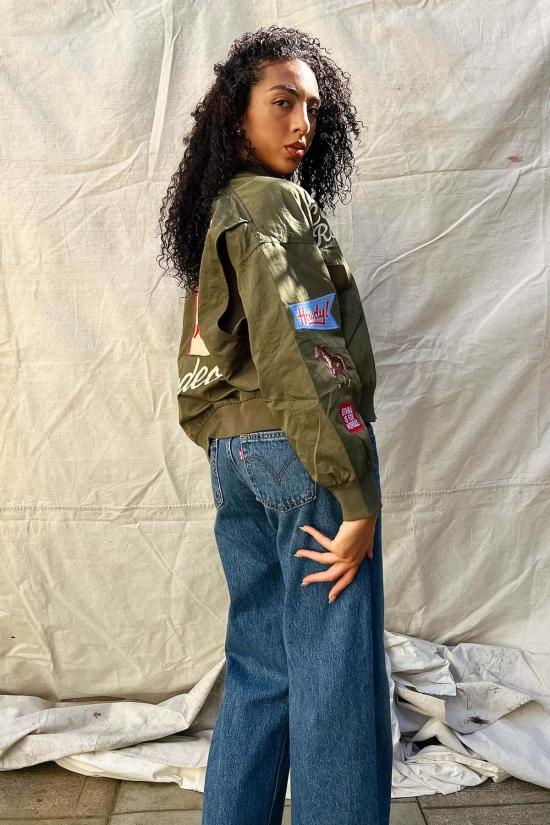  Davi & Dani 봄버 자켓 다비 & 다니 웨스트 리그 바시티 러브 바머 - OTHER BRANDS