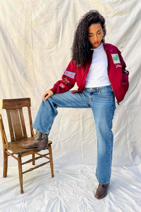  Davi & Dani 봄버 자켓 다비 & 다니 웨스트 리그 바시티 러브 바머 - OTHER BRANDS