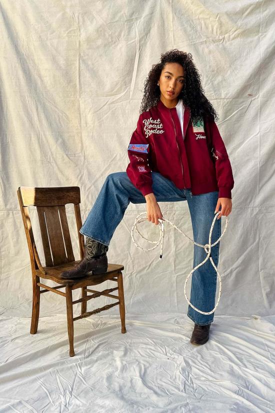  Davi & Dani 봄버 자켓 다비 & 다니 웨스트 리그 바시티 러브 바머 - OTHER BRANDS