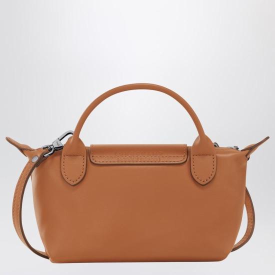 26SS 롱샴 르 플리아쥬 엑스트라 XS 레더 파우치 34205987 S LONG M19 BROWN - LONGCHAMP