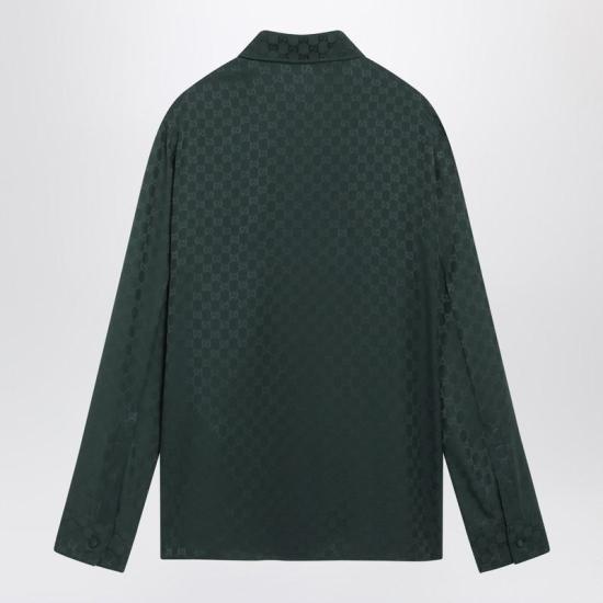 25FW 구찌 실크 자카드 쇼츠 847034ZATF9 R GUC 3514 GREEN - GUCCI