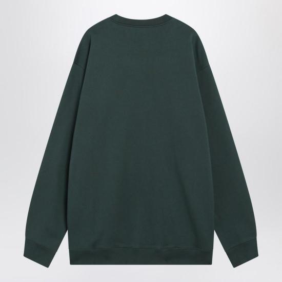 25FW 구찌 브러시드 코튼 저지 스웨트셔츠 848737XJHKI R GUC 3348 GREEN - GUCCI