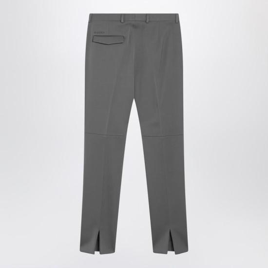 25FW 구찌 헤비 울 새틴 팬츠 850333Z7AYB R GUC 1085 Black - GUCCI