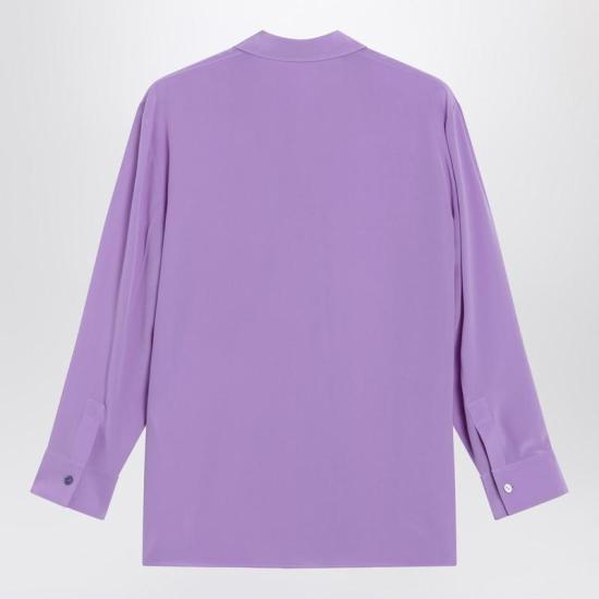 25FW 구찌 실크 크레이프 드 씬 셔츠 853004Z7AXX R GUC 5007 PURPLE - GUCCI