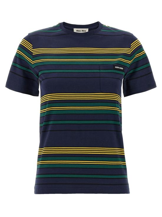 26SS 미우미우 반팔 티셔츠 MJNA09SOOO18ZVF0V9D Multicolor