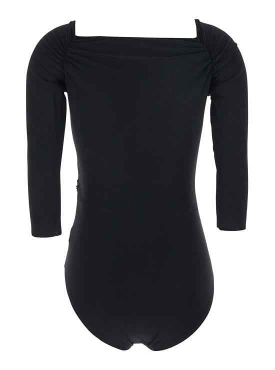 25FW 노마카말리 바디수트 티셔츠 KK325BPLR19001 Black - NORMA KAMALI