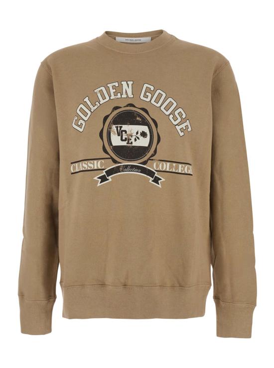 25FW 골든구스 앞면 프린트 코튼 스웨트셔츠 GMP01223P00214415200 Beige