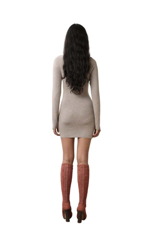  이사 볼더 숏 원피스 타탄 비대칭 드레스 진저/그레이 - ISA BOULDER