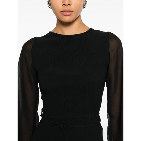 25FW 네버풀리드레스드 롱 원피스 NFDDR2980 PLISSE PER BLACK - NEVER FULLY DRESSED