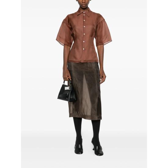 25FW 바이트 스튜디오 블라우스 1131698 0103 BROWN - BITE STUDIOS