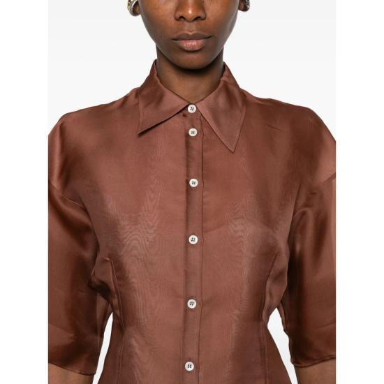 25FW 바이트 스튜디오 블라우스 1131698 0103 BROWN - BITE STUDIOS