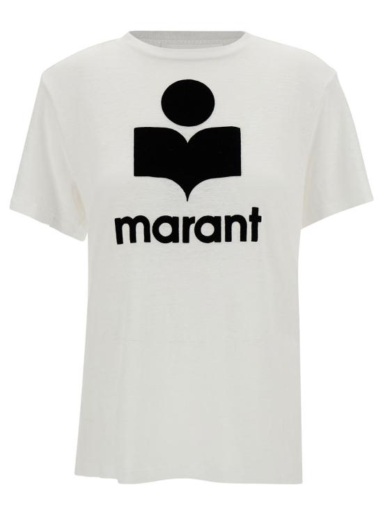 26SS 이자벨마랑에뚜왈 주엘 로고 티셔츠 TS0001FBA1N09E20WH White