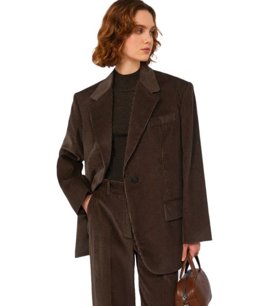 25FW 위켄드막스마라 수트 자켓 2525046052600 015 XS Brown - WEEKEND MAX MARA