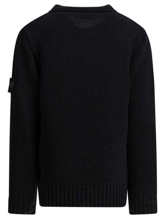 25FW [키즈] 스톤 아일랜드 캐시미어 니트 5100019S01A2V0029 Black - STONE ISLAND