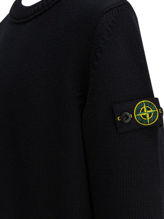 25FW [키즈] 스톤 아일랜드 캐시미어 니트 5100019S01A2V0029 Black - STONE ISLAND