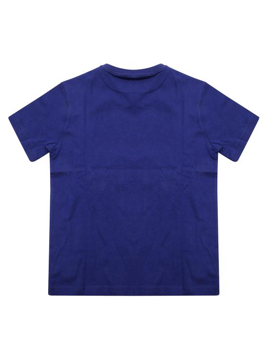 25FW [키즈] 랄프 로렌 티셔츠 323981260001 HOL25 BEAR FALL ROYAL BLU - RALPH LAUREN