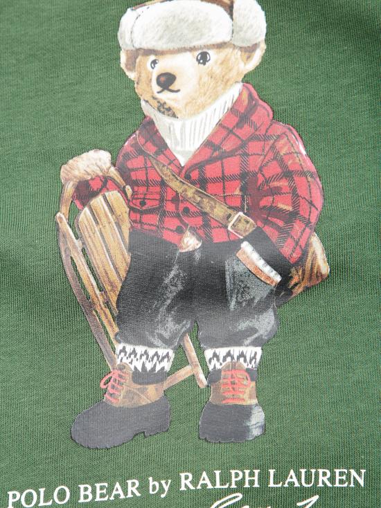 25FW [키즈] 랄프 로렌 티셔츠 322981261001 HOL25 BEAR BOTTLE GREEN VERDE - RALPH LAUREN
