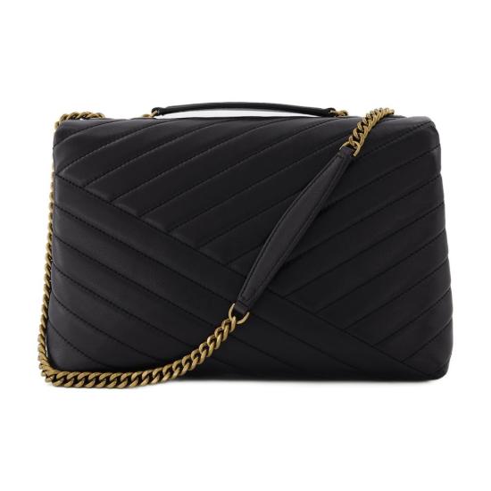 26SS 토리버치 키라 쉐브론 컨버터블 숄더백 90446 001 black - TORY BURCH