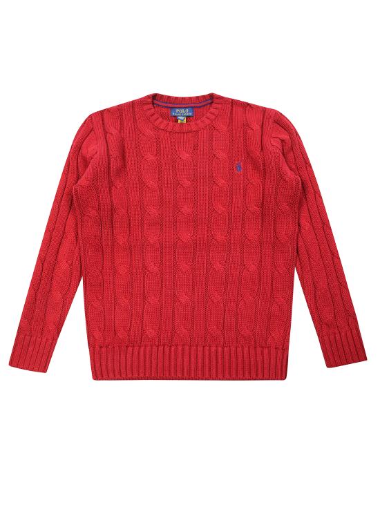 25FW [키즈] 랄프 로렌 가디건 323981036001 HOLIDAY RED C7985 BORDEAUX