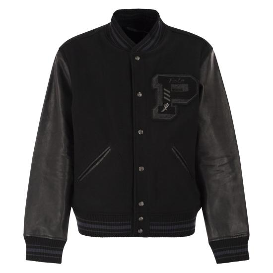 25FW 폴로 랄프로렌 아이코닉 레터맨 재킷 710907546 BLACK