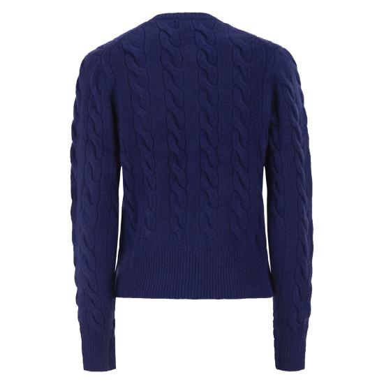 25FW 폴로 랄프로렌 로고 자수 크루넥 가디건 211972104 BLUETTE - POLO RALPH LAUREN