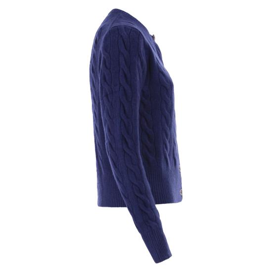 25FW 폴로 랄프로렌 로고 자수 크루넥 가디건 211972104 BLUETTE - POLO RALPH LAUREN