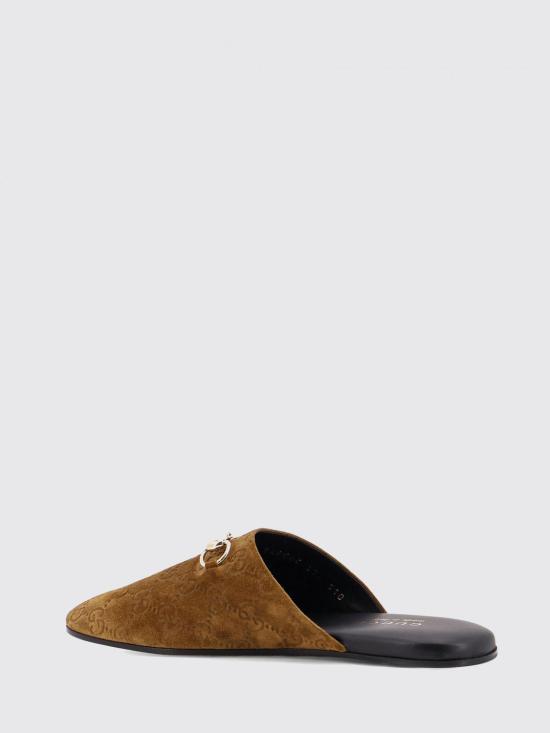 25FW 구찌 홀스빗 스웨이드 뮬 849565AAFQV 2118 Brown - GUCCI