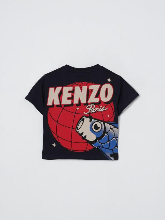 25FW [키즈] 겐조 티셔츠 K61492 845 Blue - KENZO