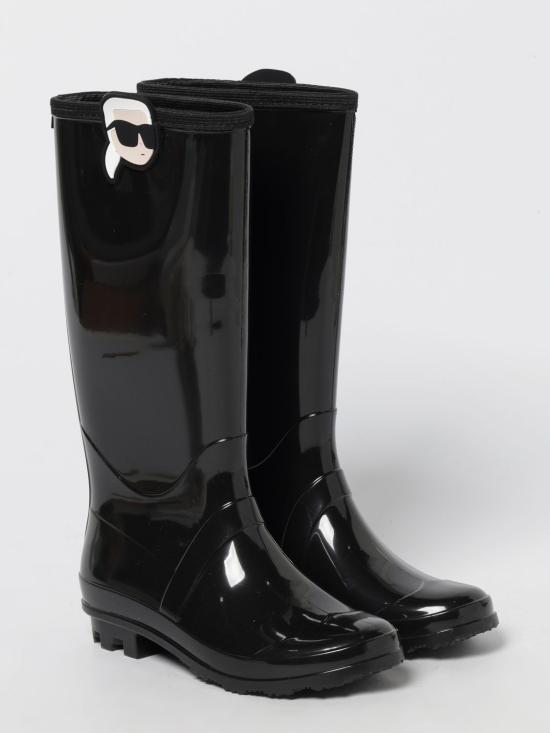 25FW [키즈] 칼라거펠트 미들 부츠 Z30985 09B Black - KARL LAGERFELD