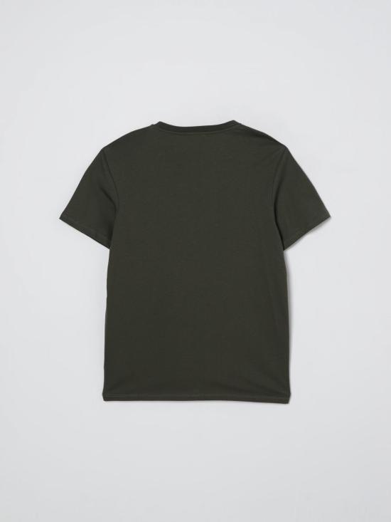 25FW [키즈] 발망 티셔츠 BX8P11Z3186 762NE Kaki - BALMAIN