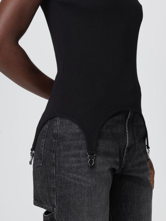 25FW 장 폴 고티에 민소매 티셔츠 2504WTO387J014 00 Black - JEAN PAUL GAULTIER