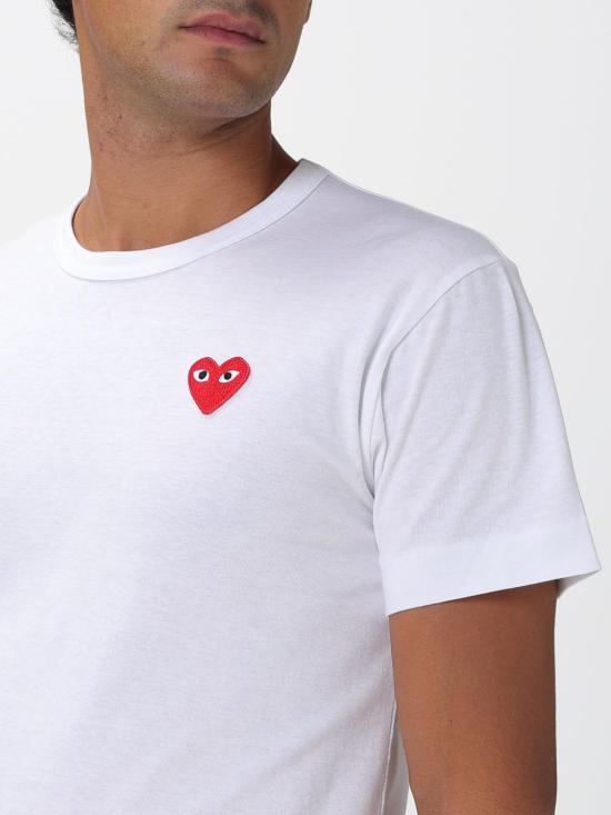 25FW 꼼데가르송 반팔 티셔츠 AXT108051 2 White - COMME DES GARCONS