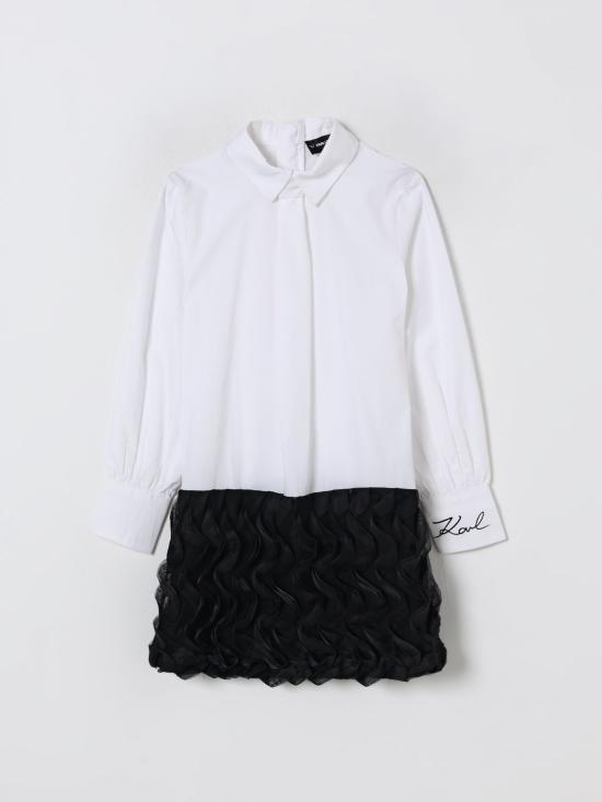 25FW [키즈] 칼라거펠트 원피스 Z30617 N50 White