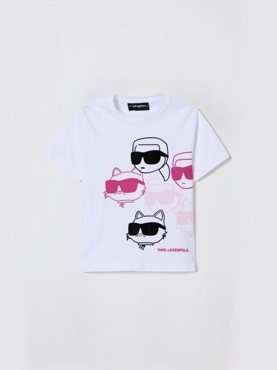 25FW [키즈] 칼라거펠트 티셔츠 Z30943 N54 White