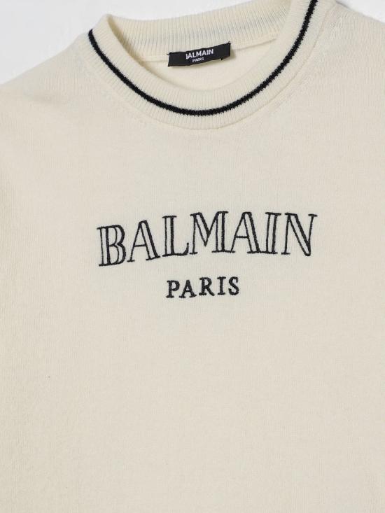 25FW [키즈] 발망 풀오버 BX9A50Z3294 102NE Ivory - BALMAIN