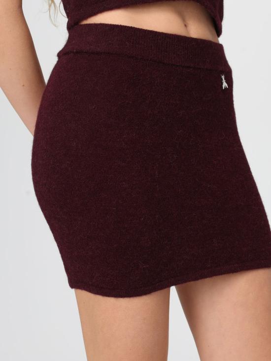 25FW 파트리지아페페 숏 스커트 2G1034K293 M536 Burgundy - PATRIZIA PEPE