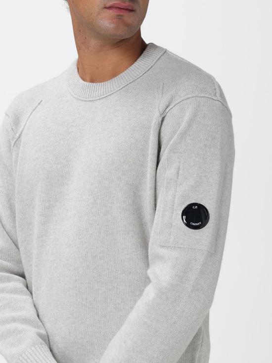 25FW 씨피 컴퍼니 램스울 GRS 크루넥 렌즈 스웨터 19CMKN707A110149A M13 White - C.P. COMPANY